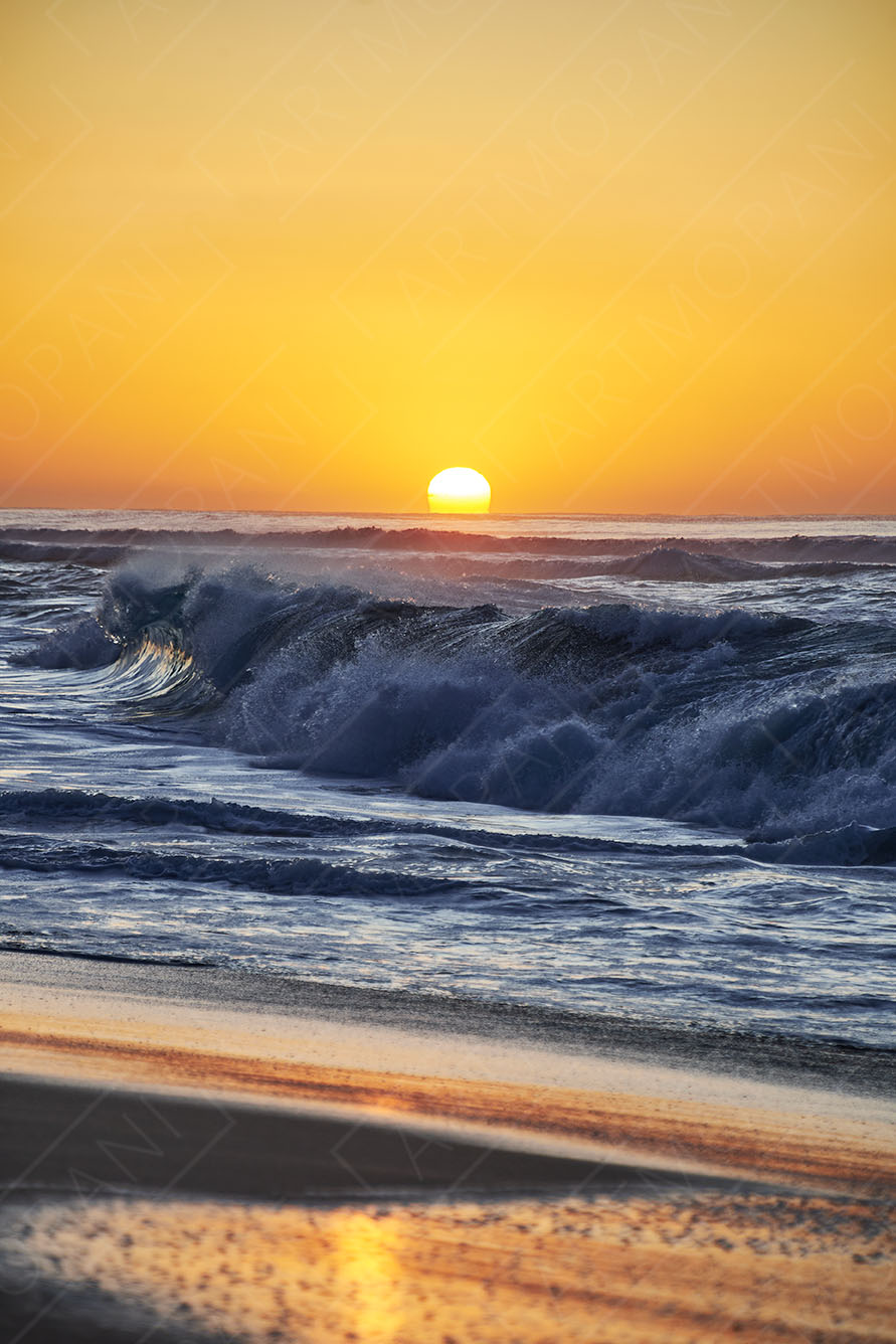 orange sunrise over the sea