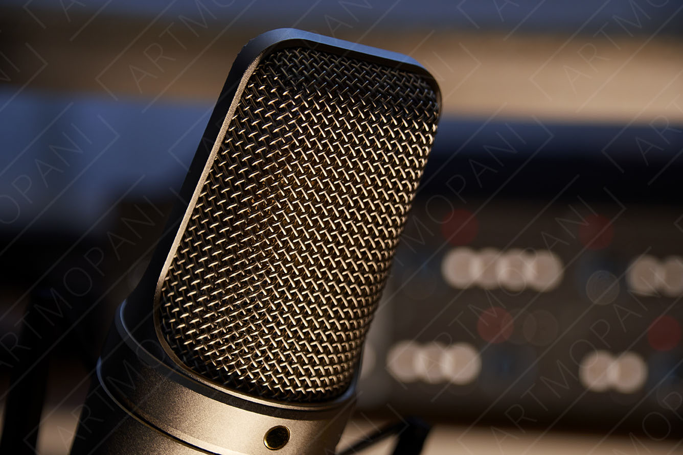 Condenser Microphone in the Studio