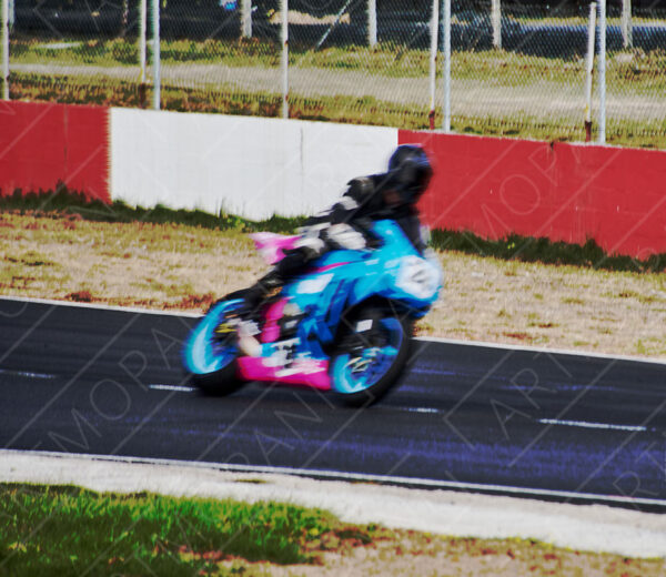 motorcycle racing image with an artistic look