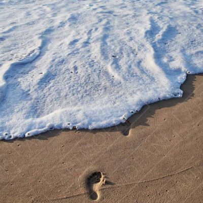 Footprints by the Sea